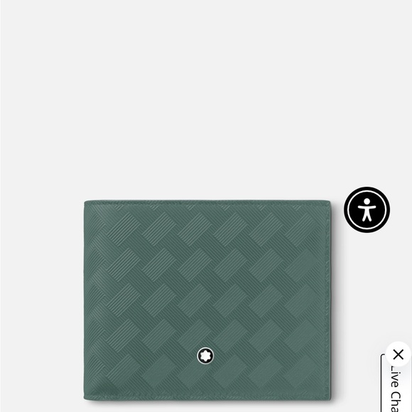 Montblanc Teal Leather Wallet - Picture 1 of 11